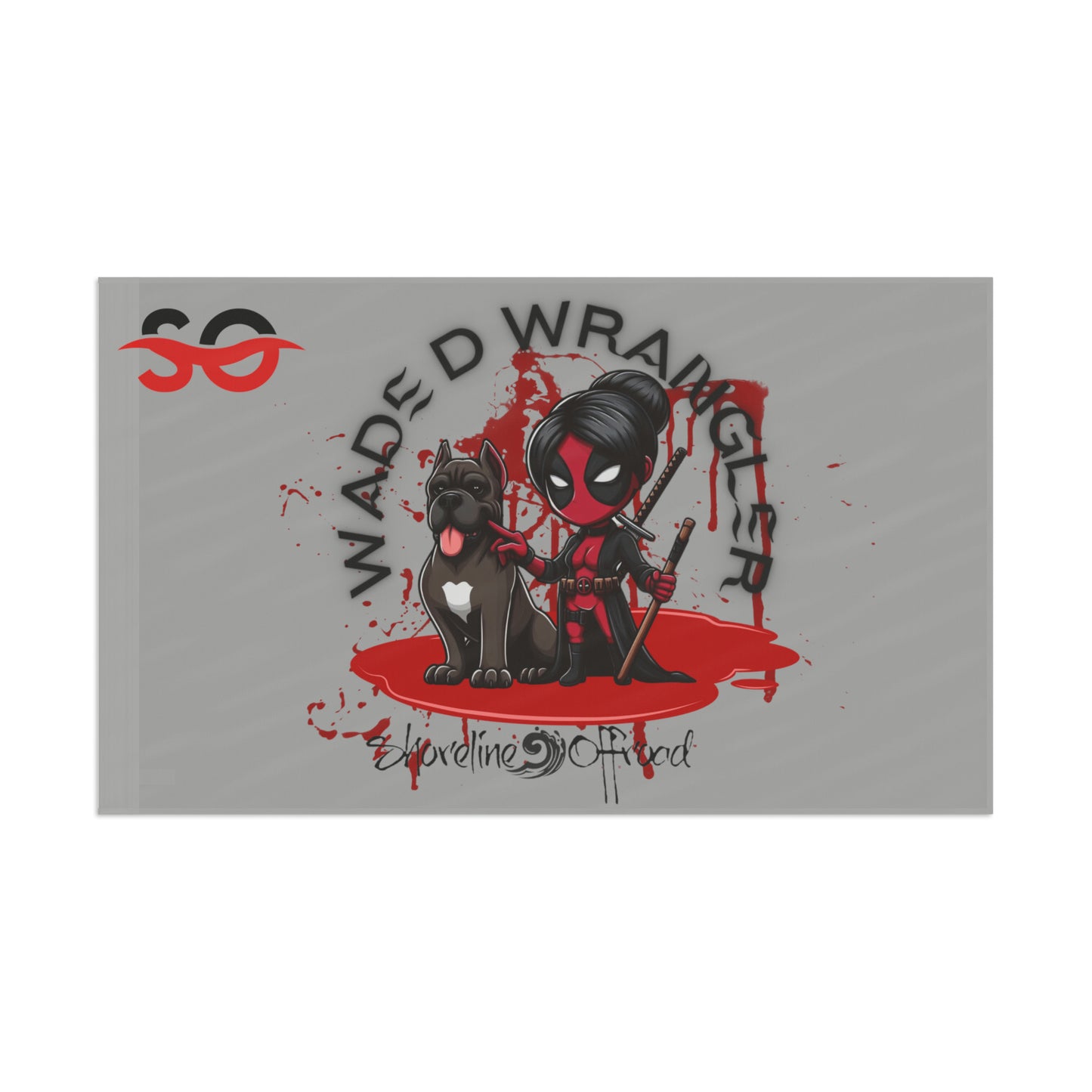 a sticker with a drawing of a woman and a cat on it