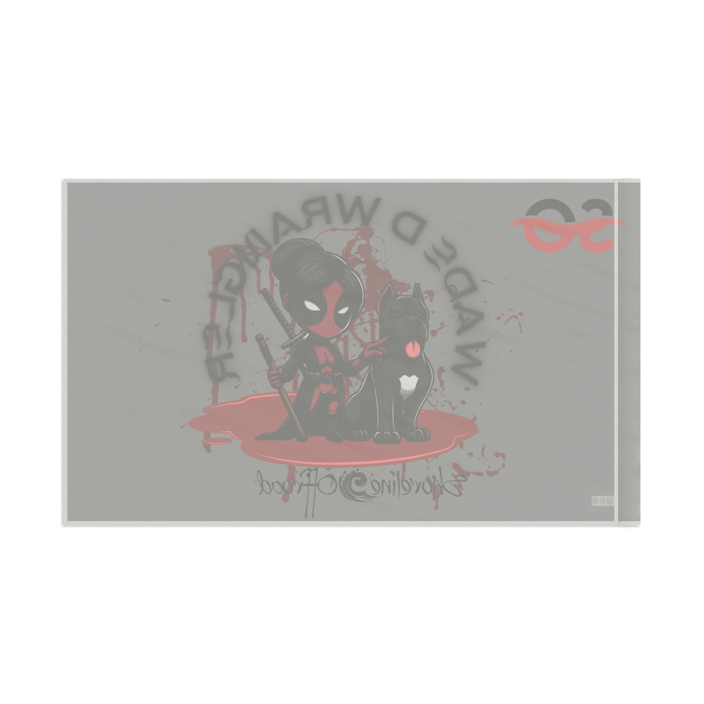 a picture of a cartoon character on a gray background