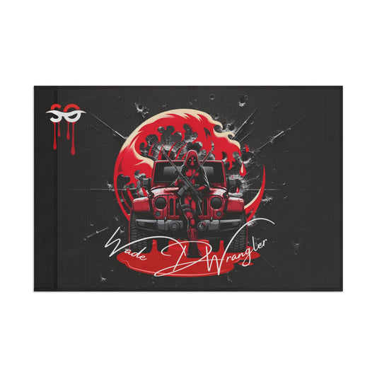 a black and red picture of a group of people