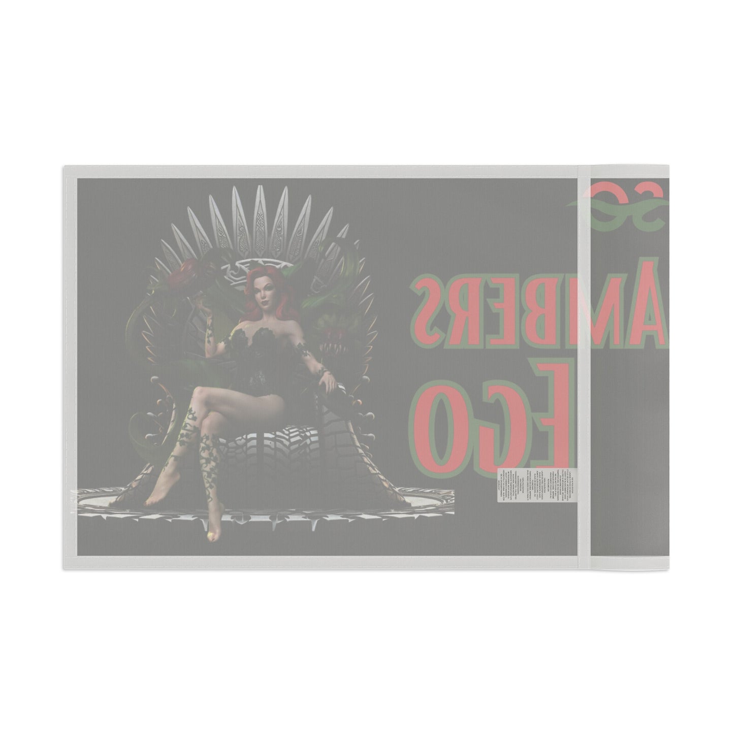 a magazine cover with a woman sitting on a throne