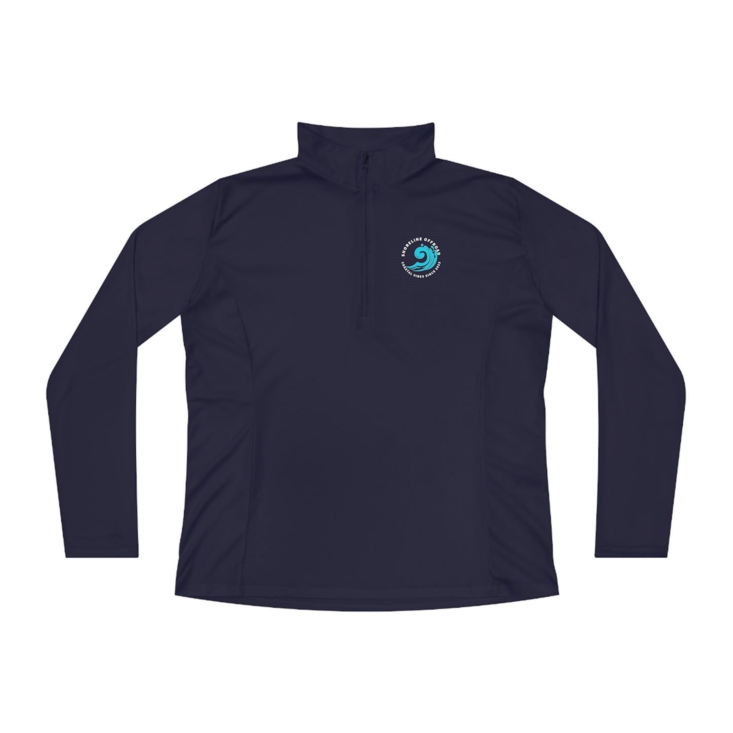 a women's performance top with a logo on the chest