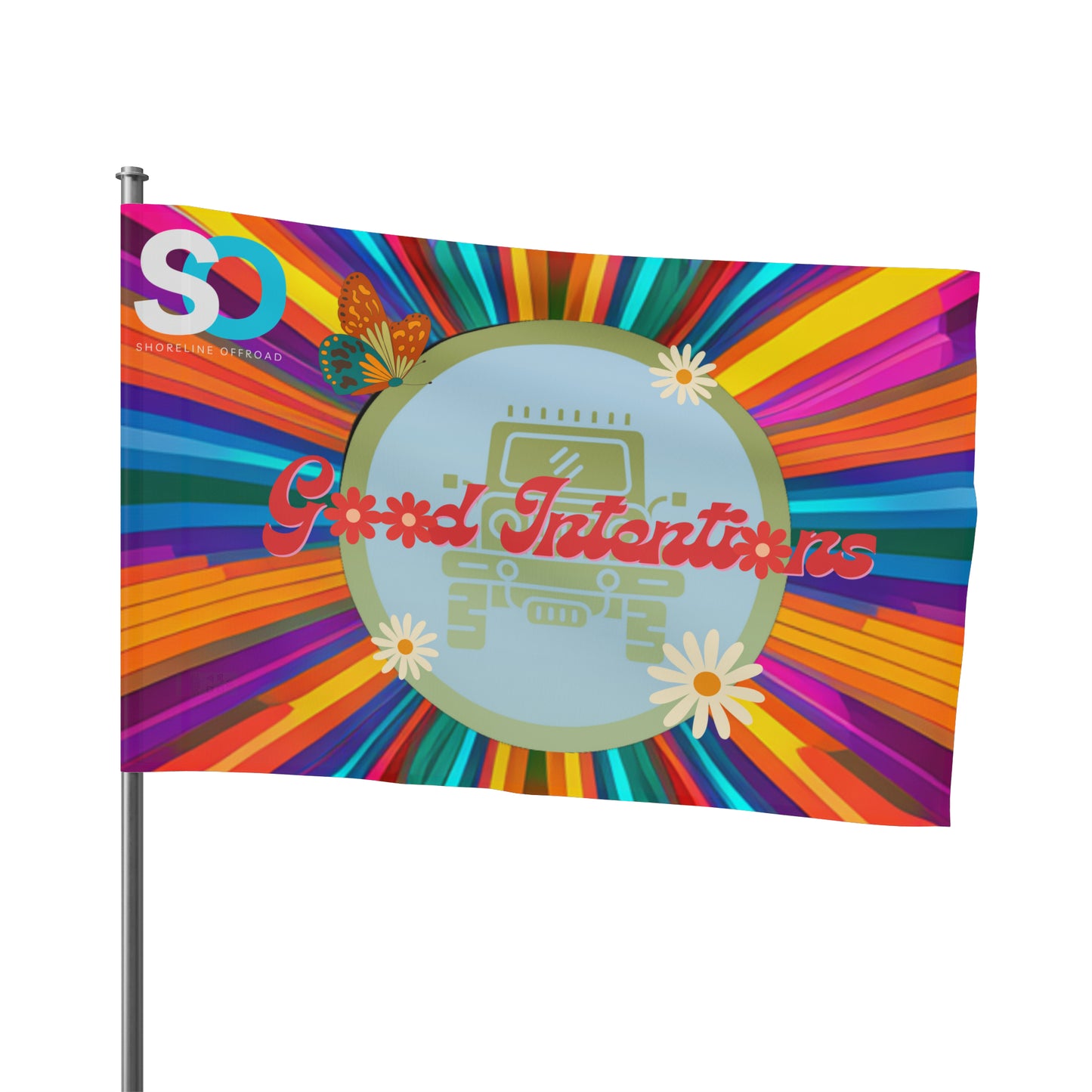 a colorful flag with the word celebration on it