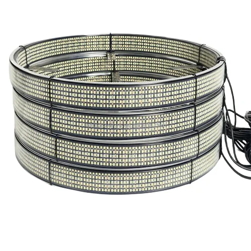 Bright white Shoreline Offroad Pro Series Pure White 10 Row Wheel Lights designed for JL and JT models, featuring ultra white lighting that enhances vehicle aesthetics and functionality. These lighting accessories provide premium illumination and style to off-road vehicles with their robust construction and pro series quality.