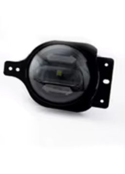 Showcase of Shoreline Offroad Pro Series LED 4” RGB Fog lights adjacent to a Jeep JL JT, emphasizing the bright white color and Pro Series features as crucial lighting accessories.