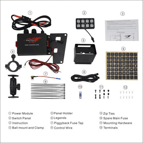 JK100 8 Switch Programmable Control System for Jeep Wrangler JK & JKU 2007-2018