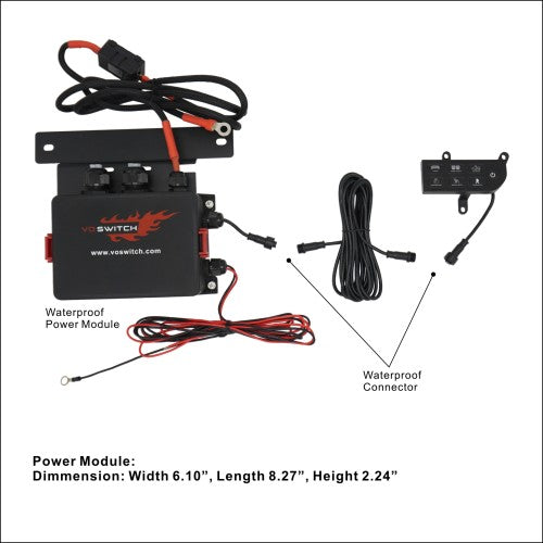 Voswitch JL300 Lower Dash Switch Panel for Jeep Wrangler JL 2018-Current and Gladiator 2020- Current
