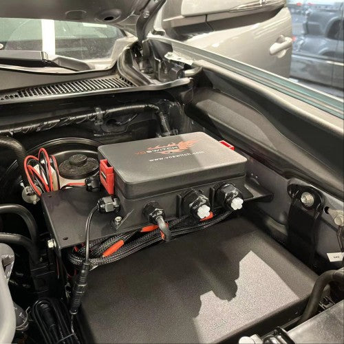 Detailed view of Voswitch TACO8 8 Gang Lower Dash Switch Panel Compatible with Toyota Tacoma 2016 to Current showing backlight settings.