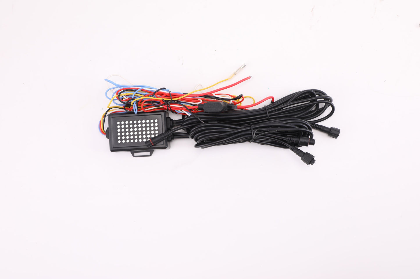 Shoreline Offroad Pro Series LED 7” JK RGB Headlights shining brightly, highlighting its role as a key lighting accessory for Jeep JK vehicles. This 7” pod light offers Bright white illumination for optimal driving conditions.