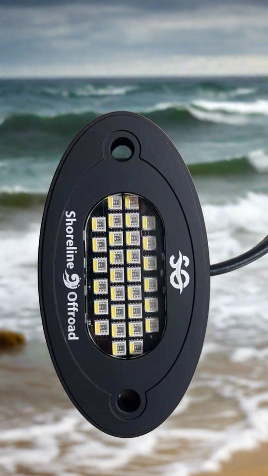 a close up of a light on a table