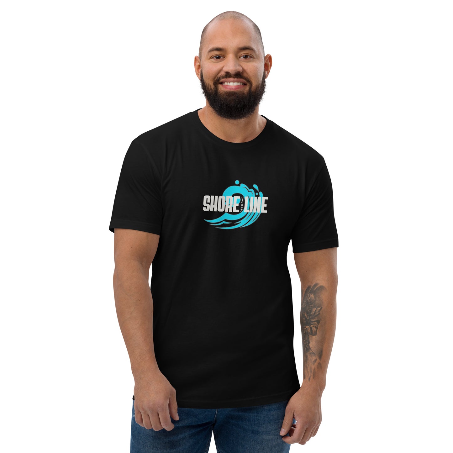 a man with a beard wearing a black shirt