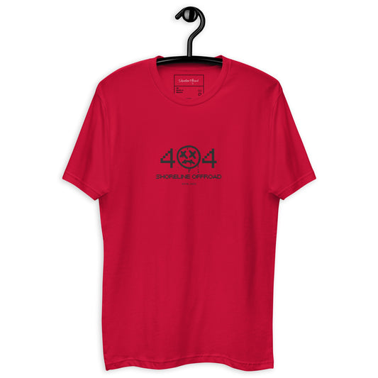 a red t - shirt with the words 404 printed on it