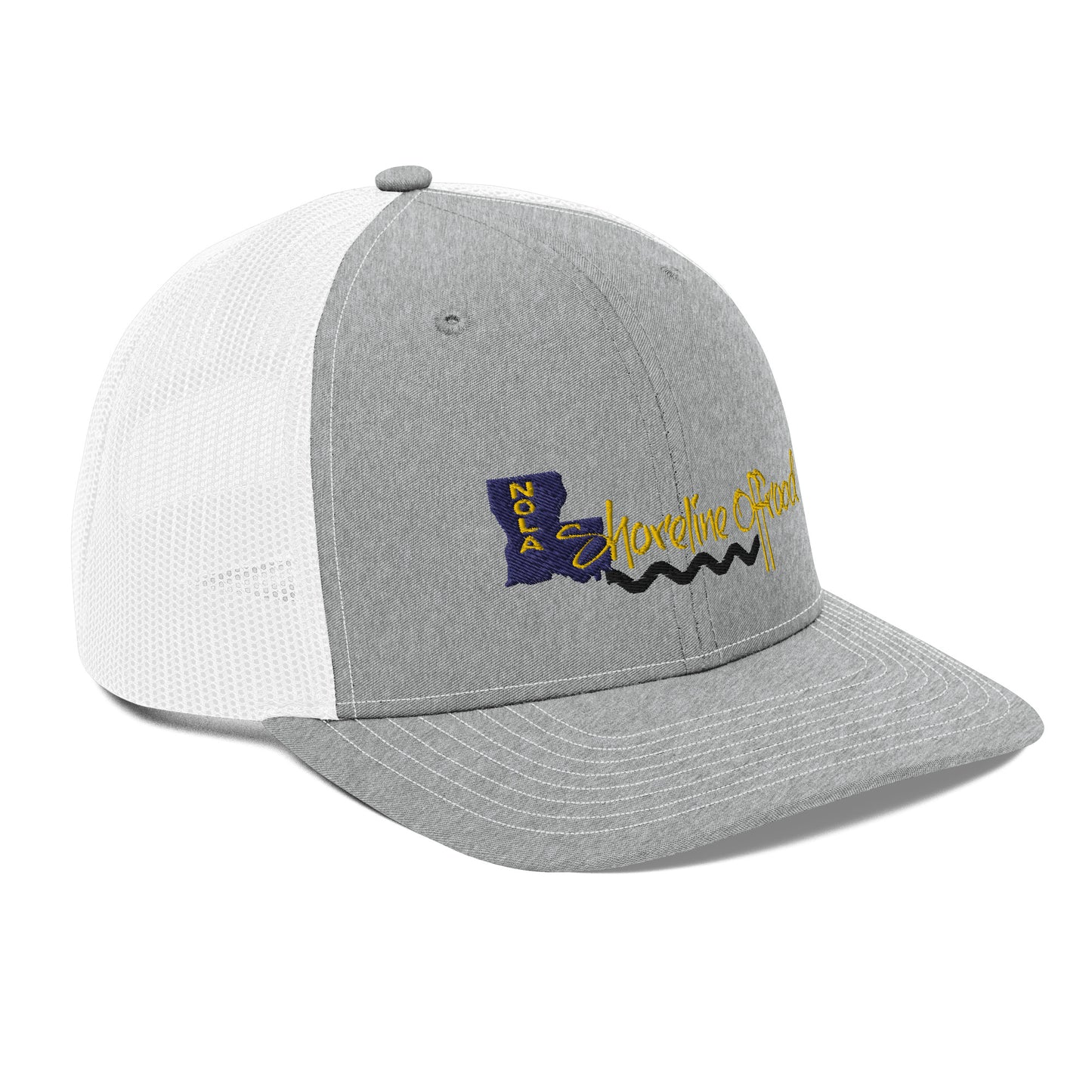 a gray and white hat with the state of south carolina on it