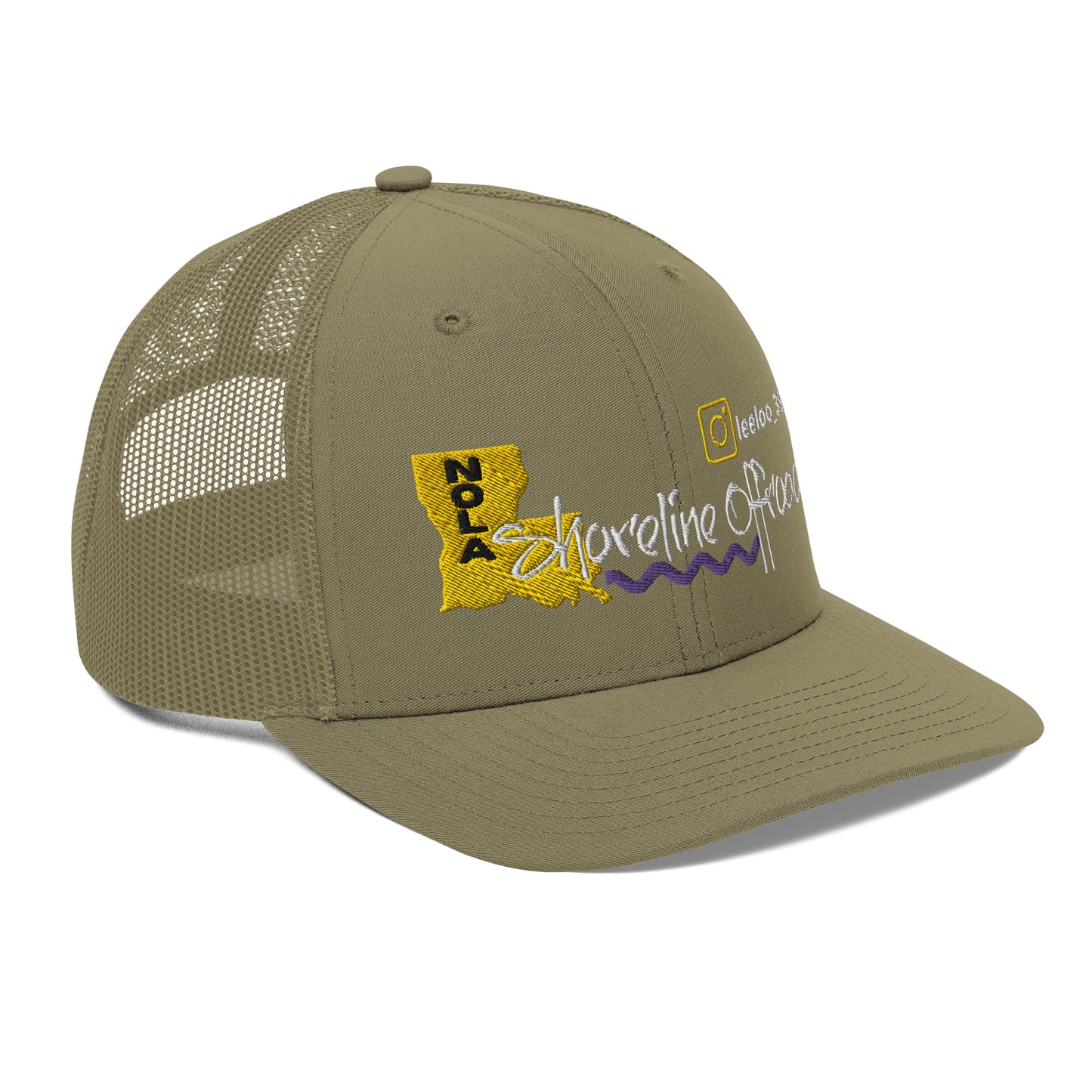 a khaki trucker hat with the words adventure club on it
