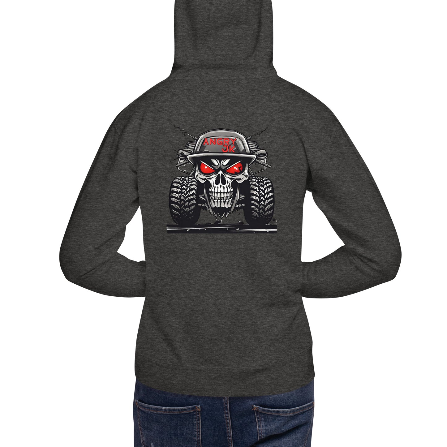 a women's hoodie with a skull on it