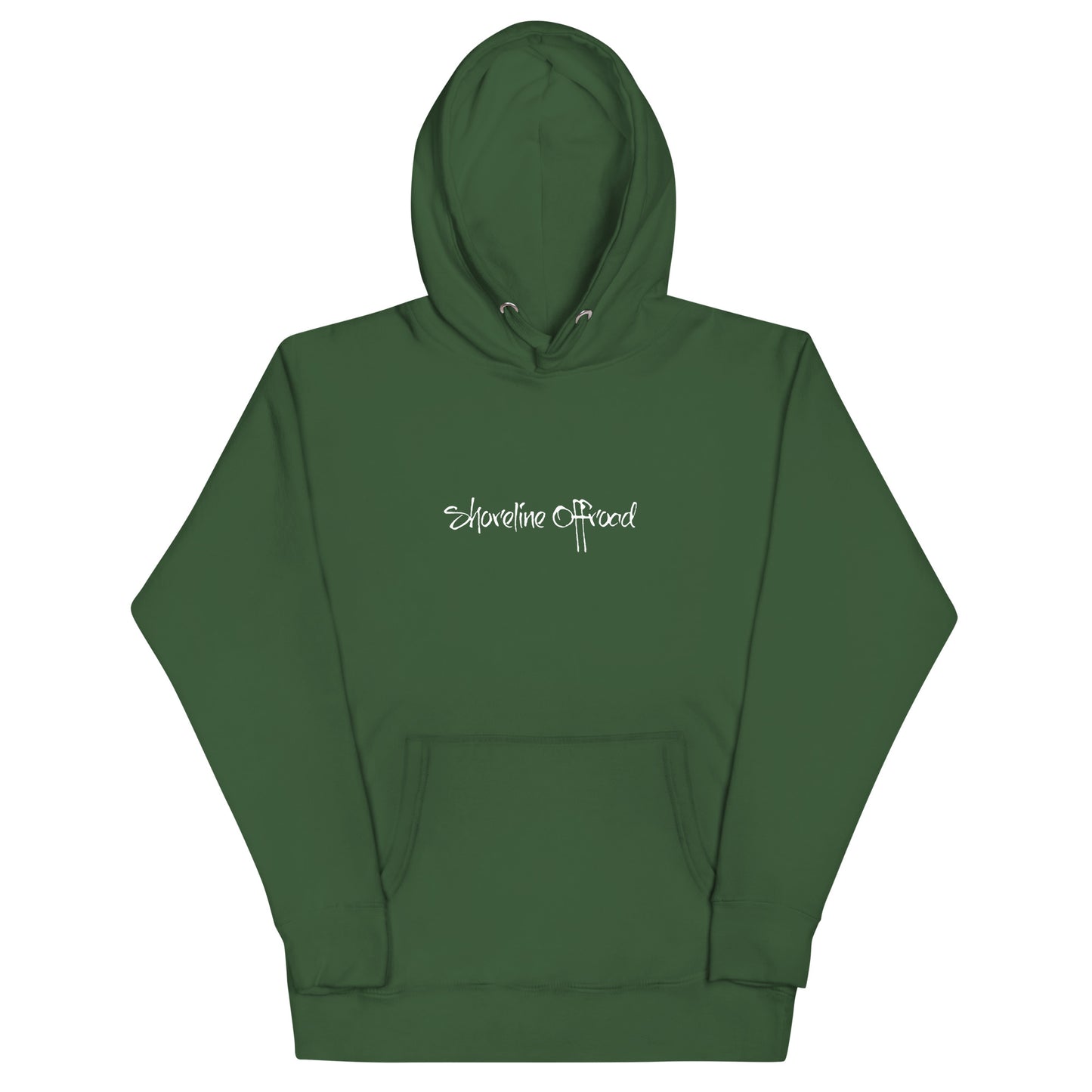 a green hoodie with the words somewhere church on it