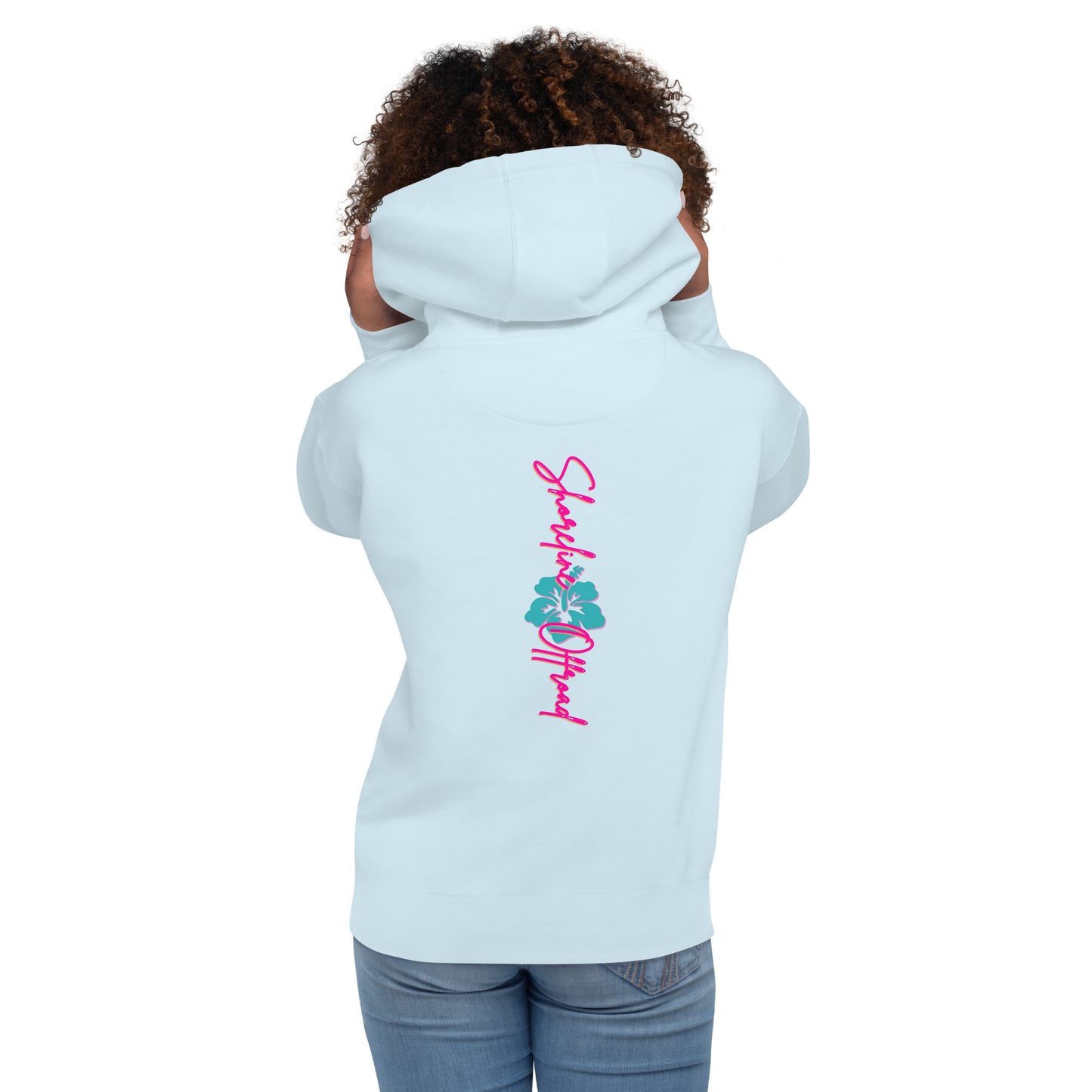 the back of a woman's hoodie with the words, i love you