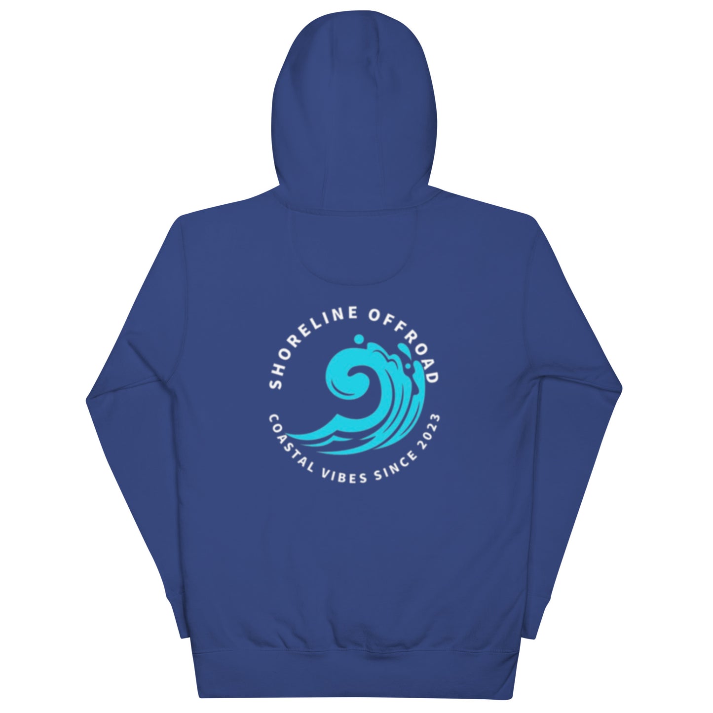 a blue hoodie with the logo of a waveline operator