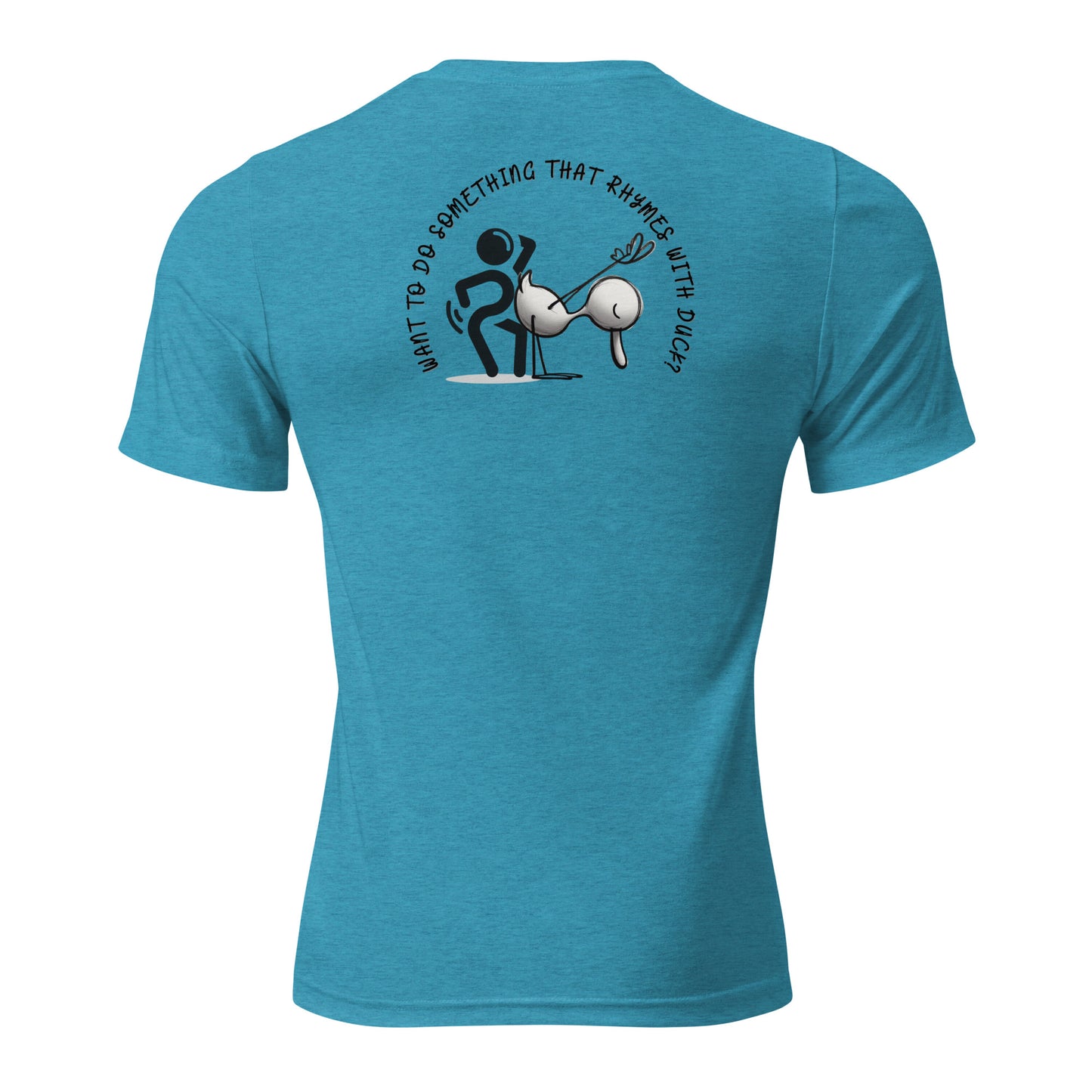a blue t - shirt with an image of a person holding a ball