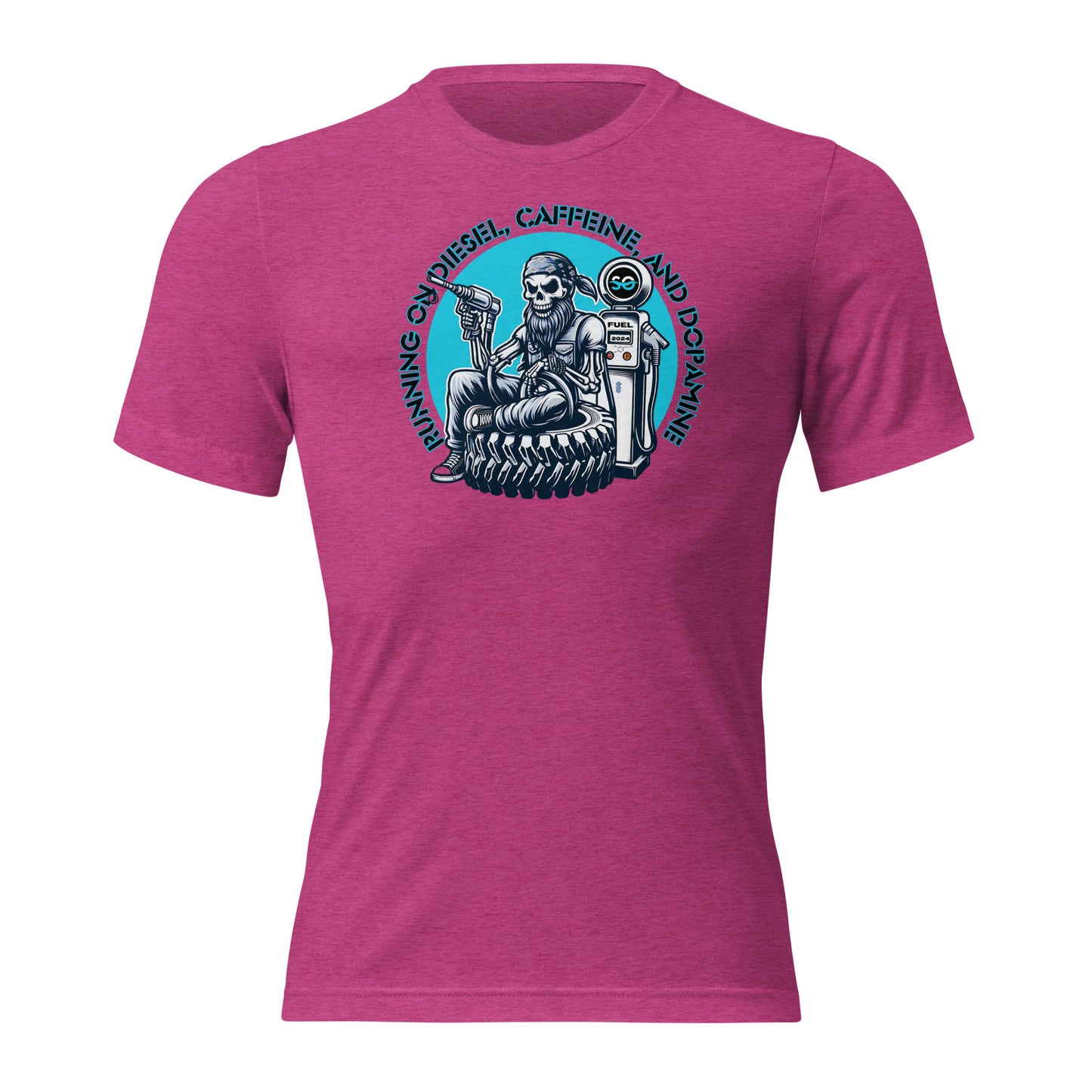 a pink t - shirt with a skeleton on it