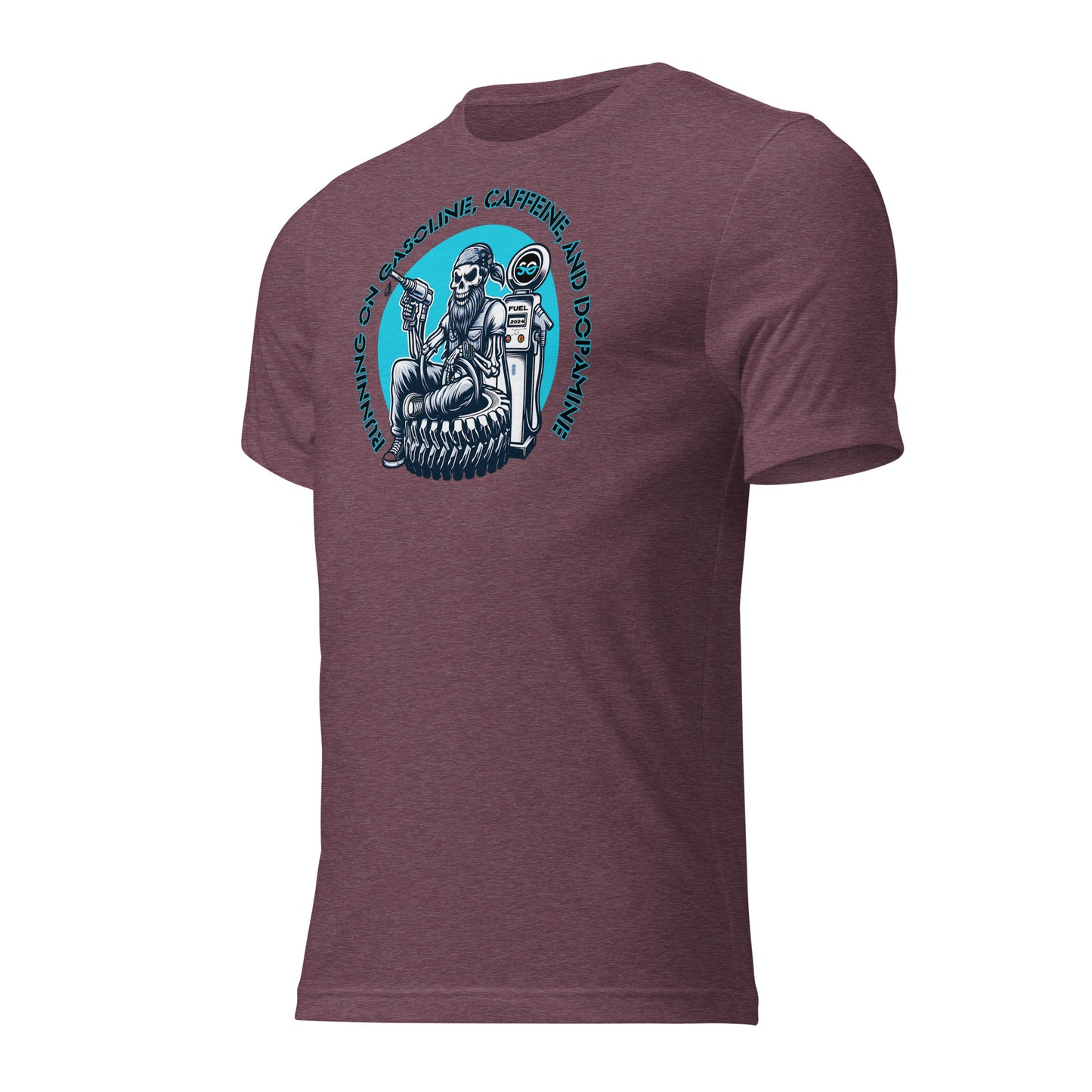 a t - shirt with a skeleton riding a motorcycle