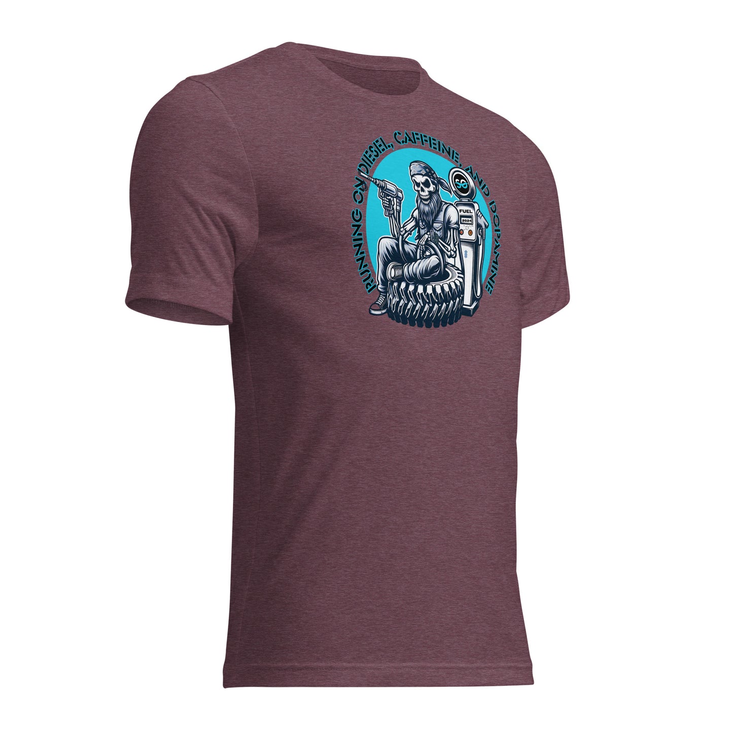 a t - shirt with an image of a man on a motorcycle