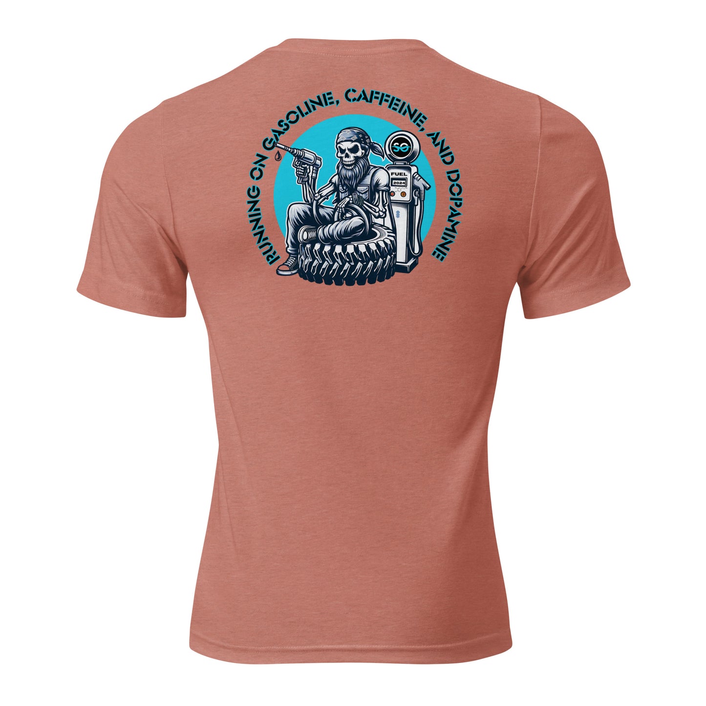 a t - shirt with a picture of a man sitting on a chair