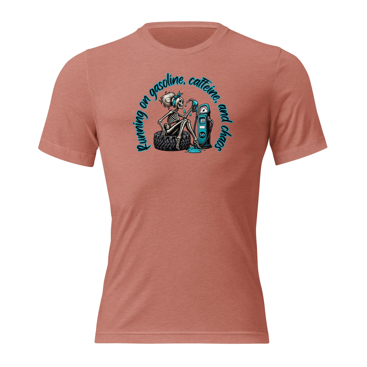 a women's t - shirt with an image of a woman on a skate