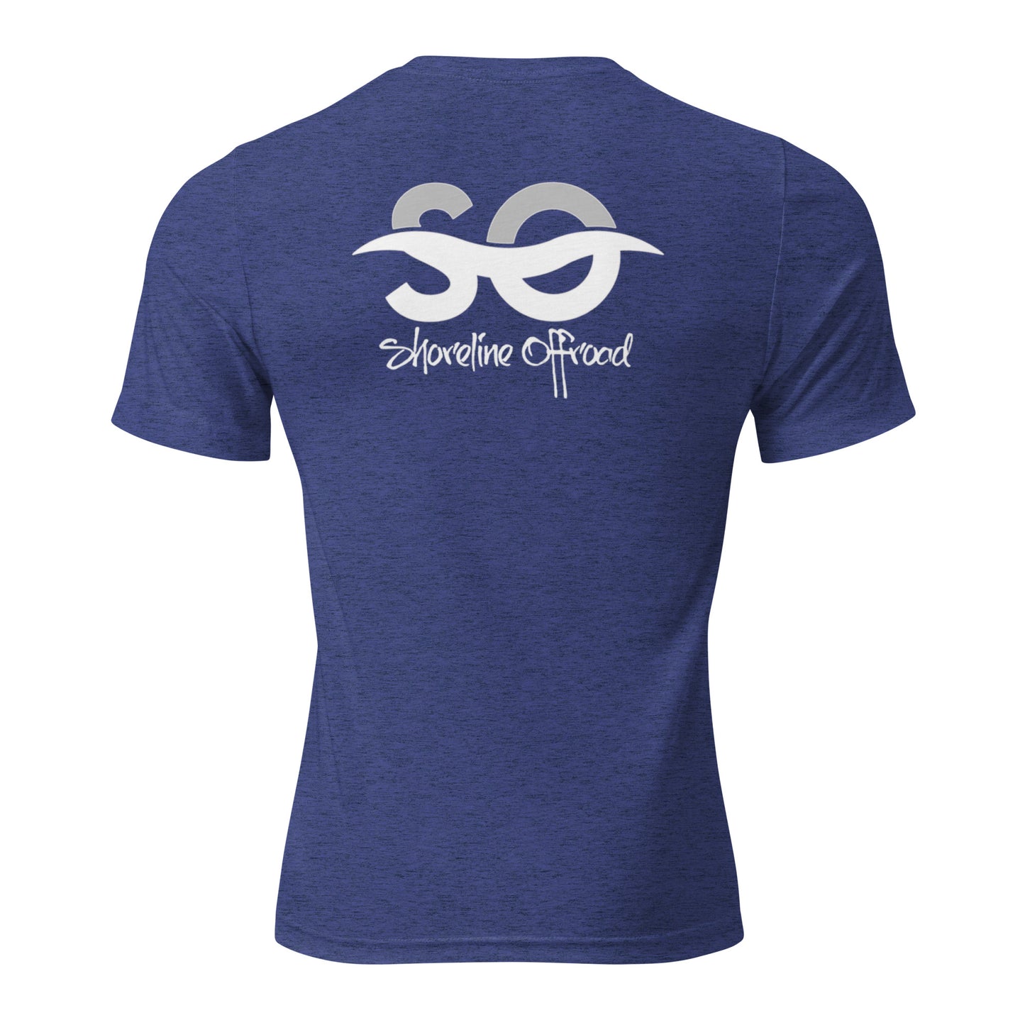 a blue t - shirt with the words, somewhere ahead on it