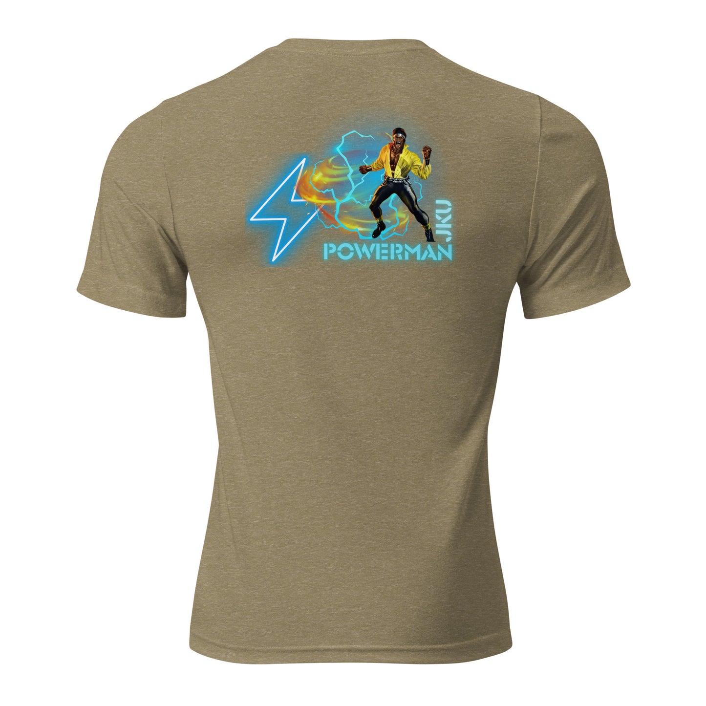 a t - shirt with a picture of a man in a yellow shirt