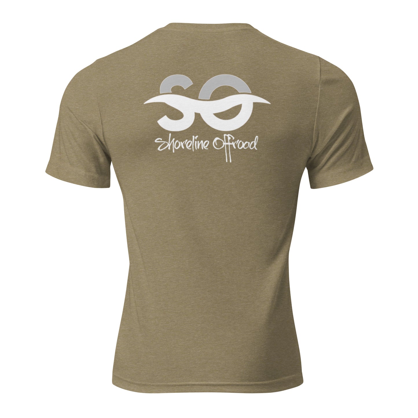 a brown shirt with a white logo on it