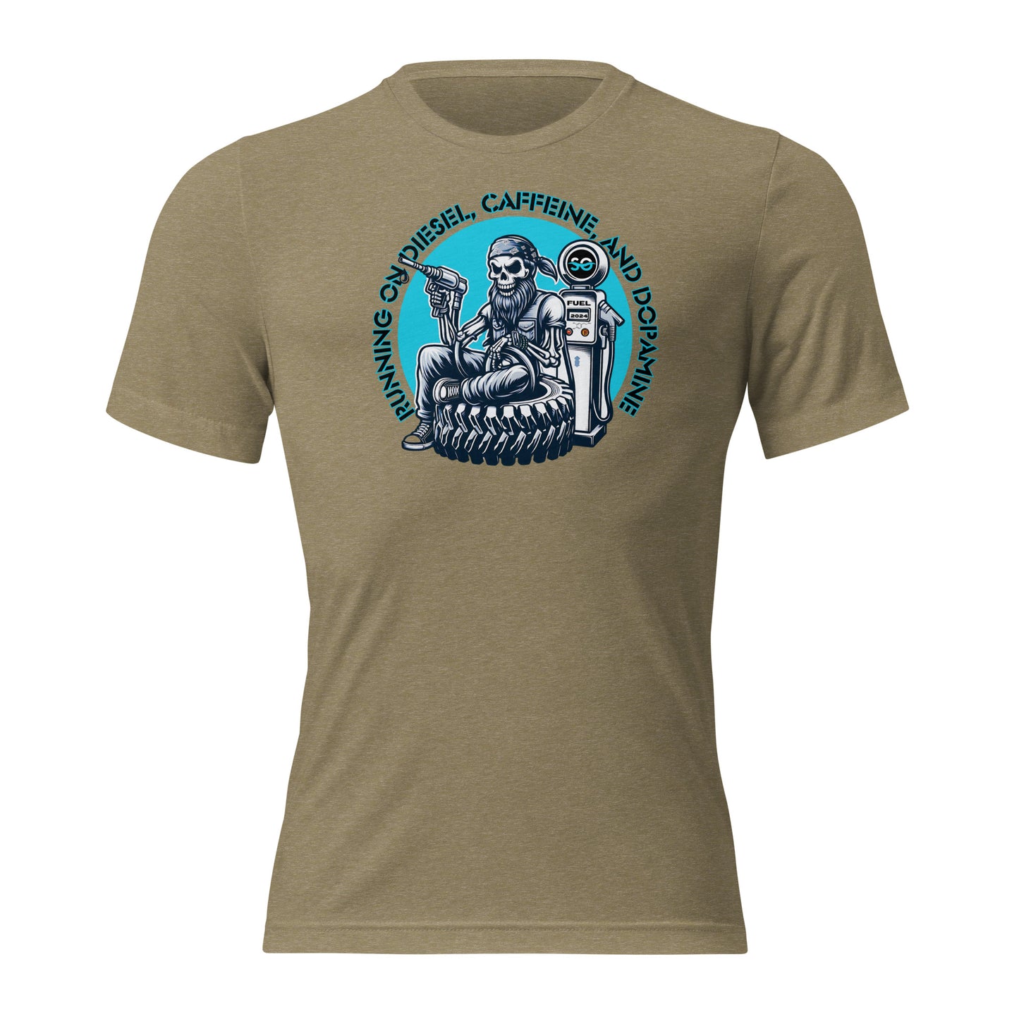 a t - shirt with an image of a skeleton sitting in a chair