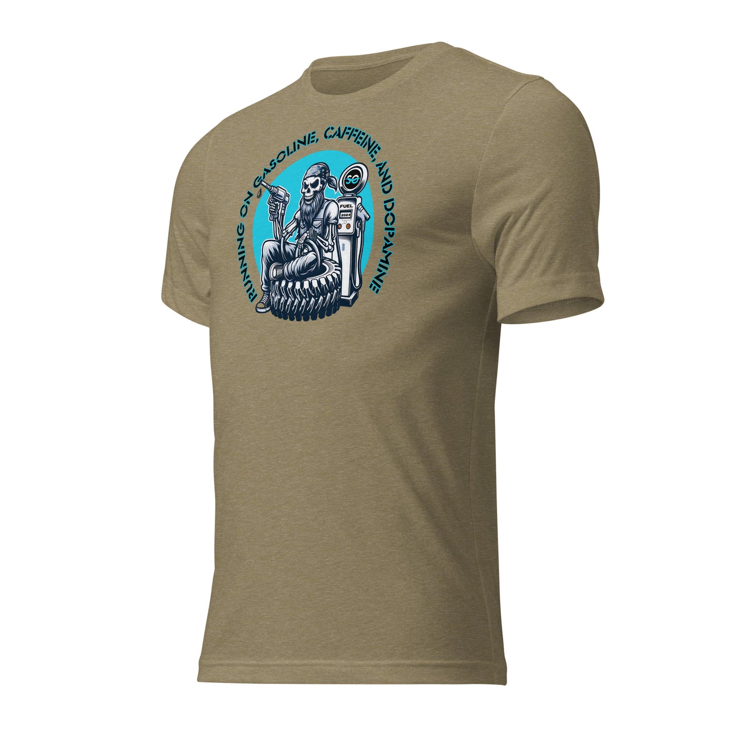 a t - shirt with a skeleton riding a motorcycle
