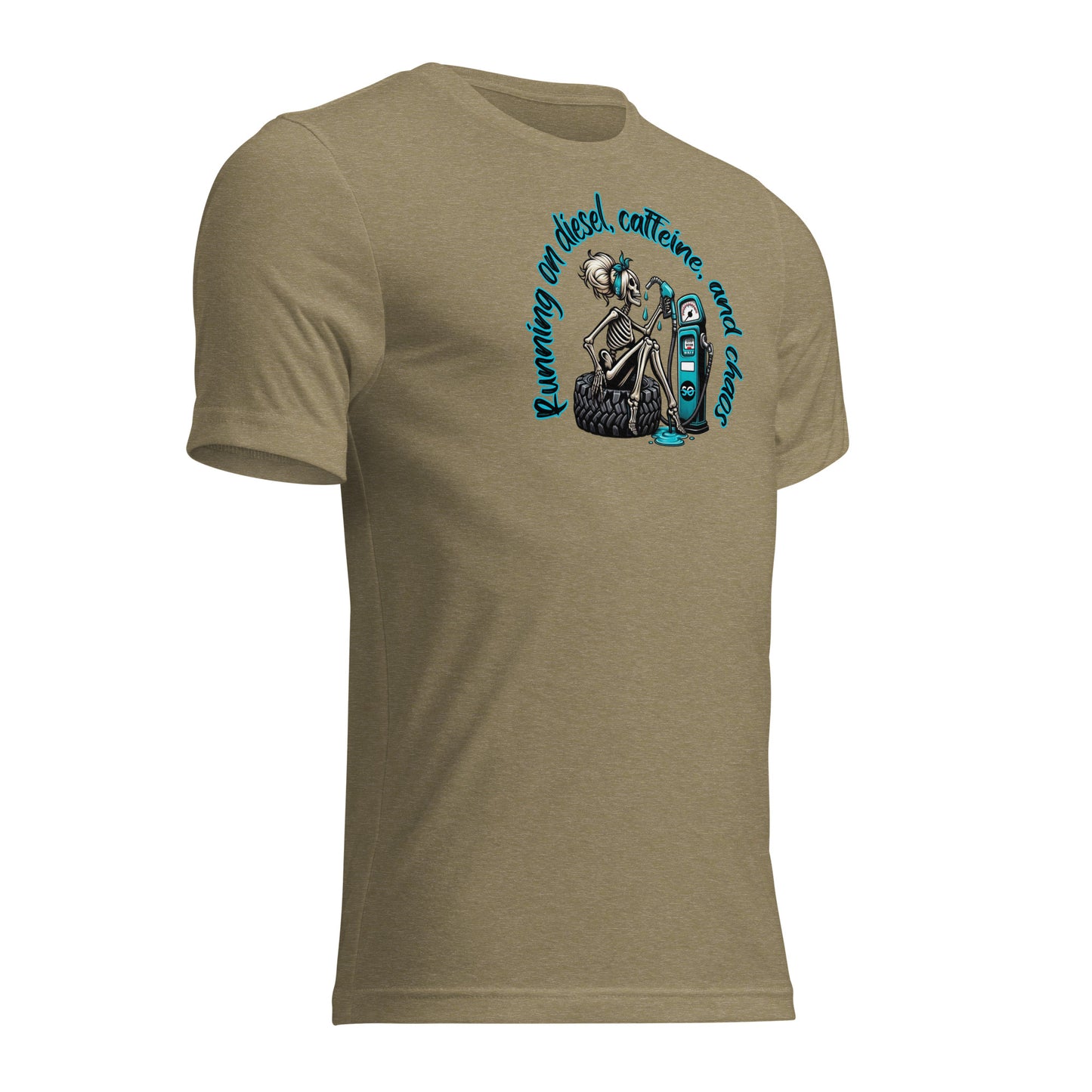 a t - shirt with an image of a skeleton on it