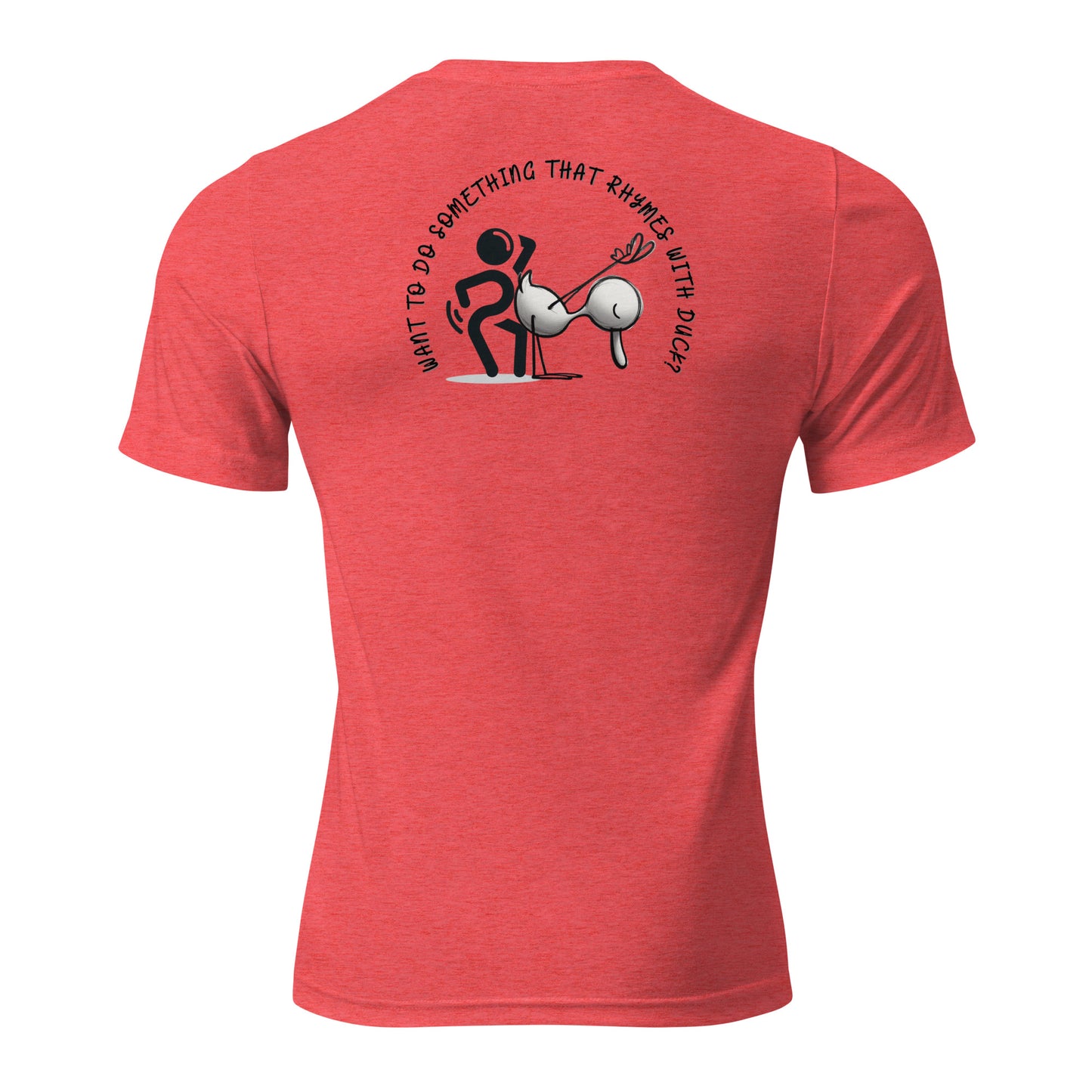 a red t - shirt with a picture of a person holding a ball