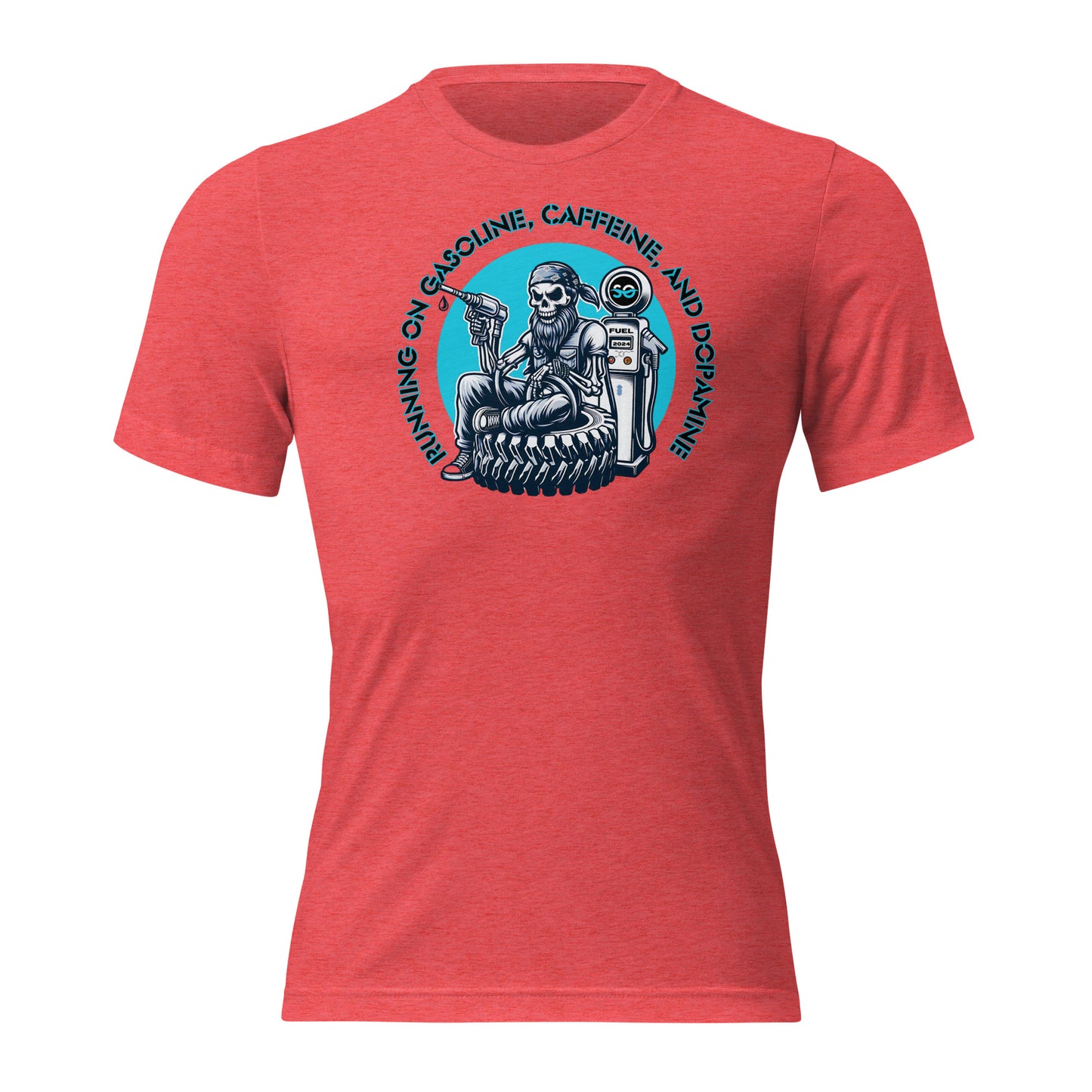 a red shirt with a picture of a man on it