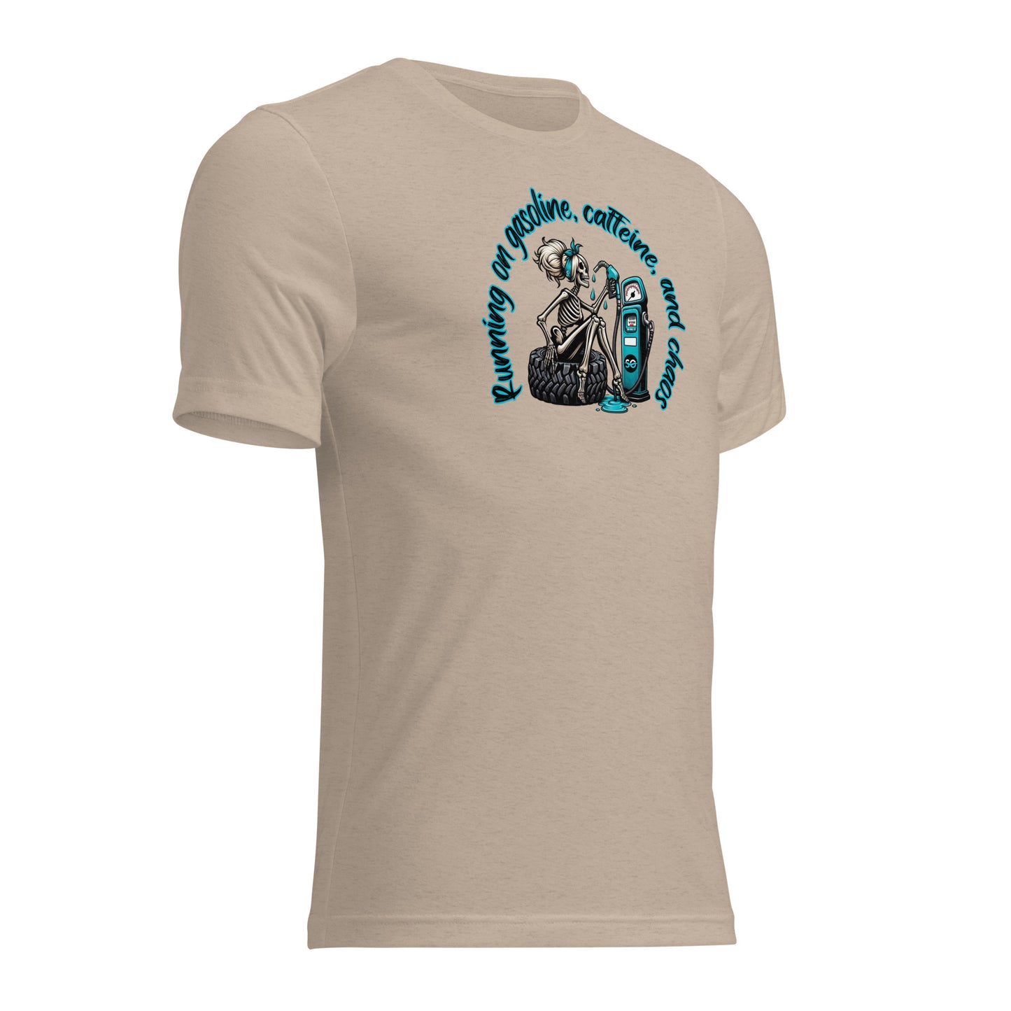 a white t - shirt with a picture of a woman and a man on it