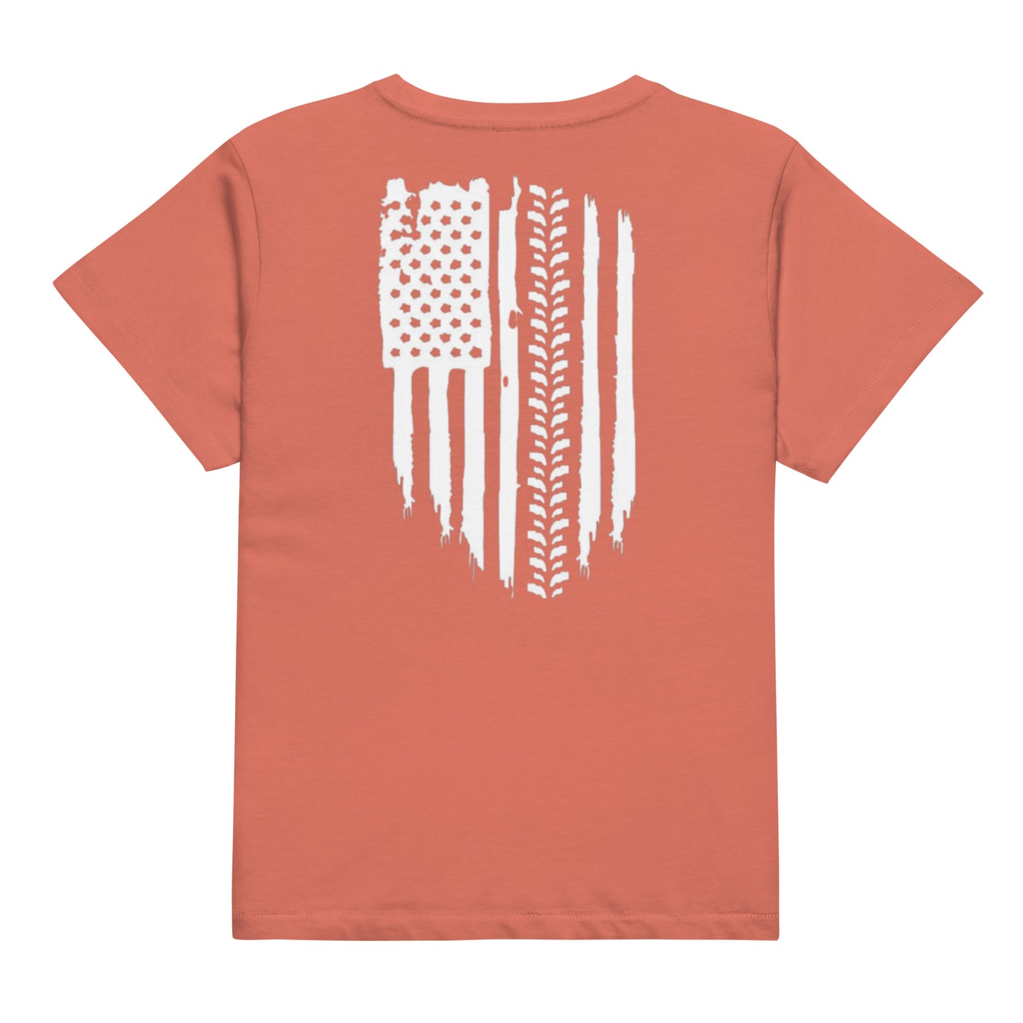 a t - shirt with an american flag painted on it