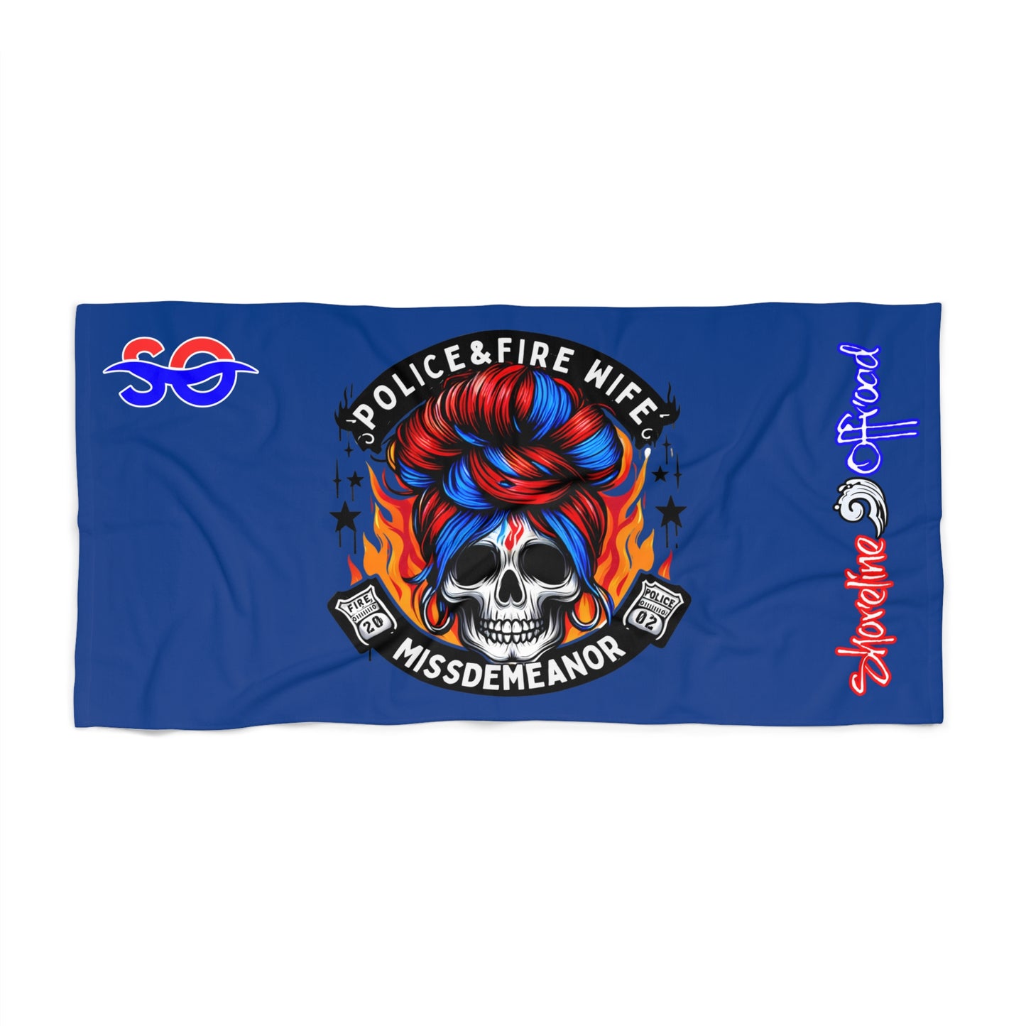 Shoreline Offroad Police Fire Wife Beach Towel