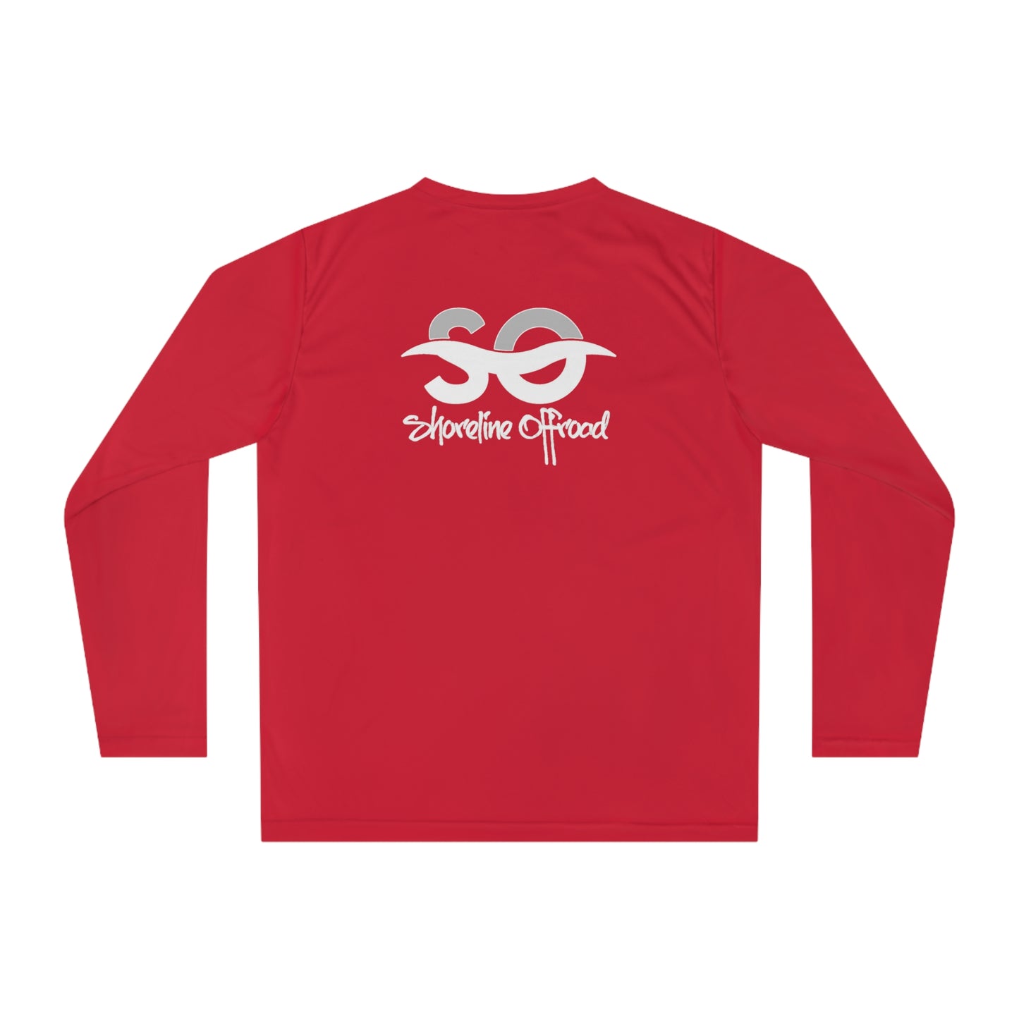 a red long - sleeved shirt with the number 50 printed on it