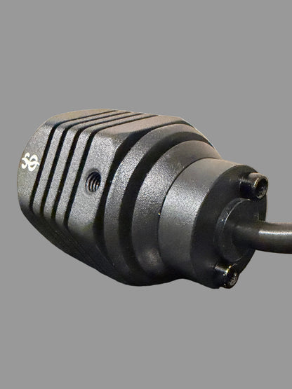 Pair of Shoreline Offroad Pro Series 2” Amber Driving Light Pod Lights mounted on an off-road vehicle, demonstrating exceptional performance in low visibility conditions.