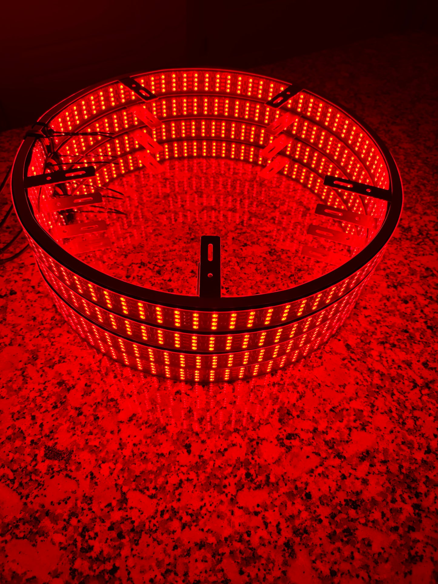 Shoreline Offroad Pro Series RGBIC LED Wheel Lights in action, illuminating the ground during night drives.
