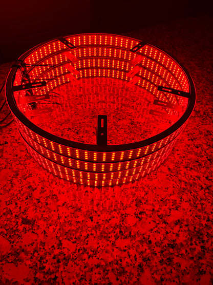 Shoreline Offroad Pro Series RGBIC LED Wheel Lights in action, illuminating the ground during night drives.