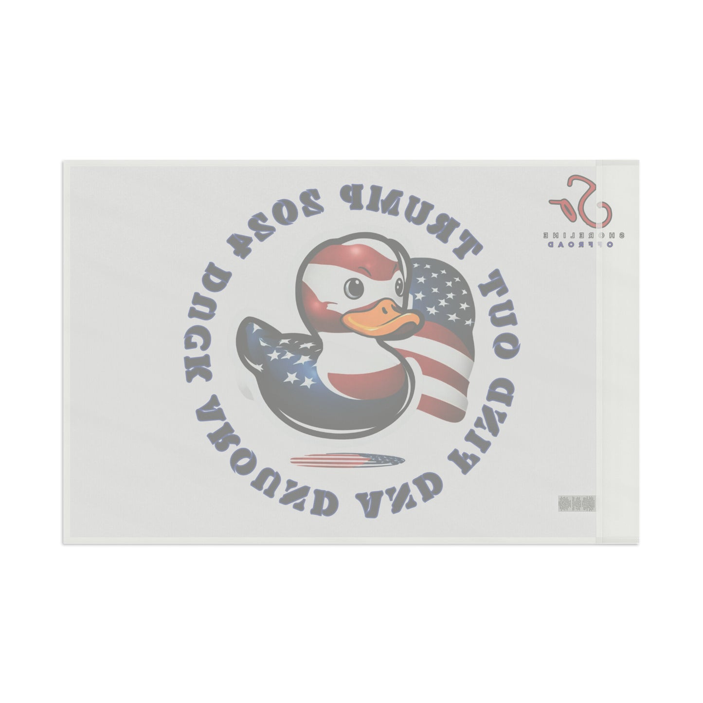 a donald duck sticker with an american flag on it