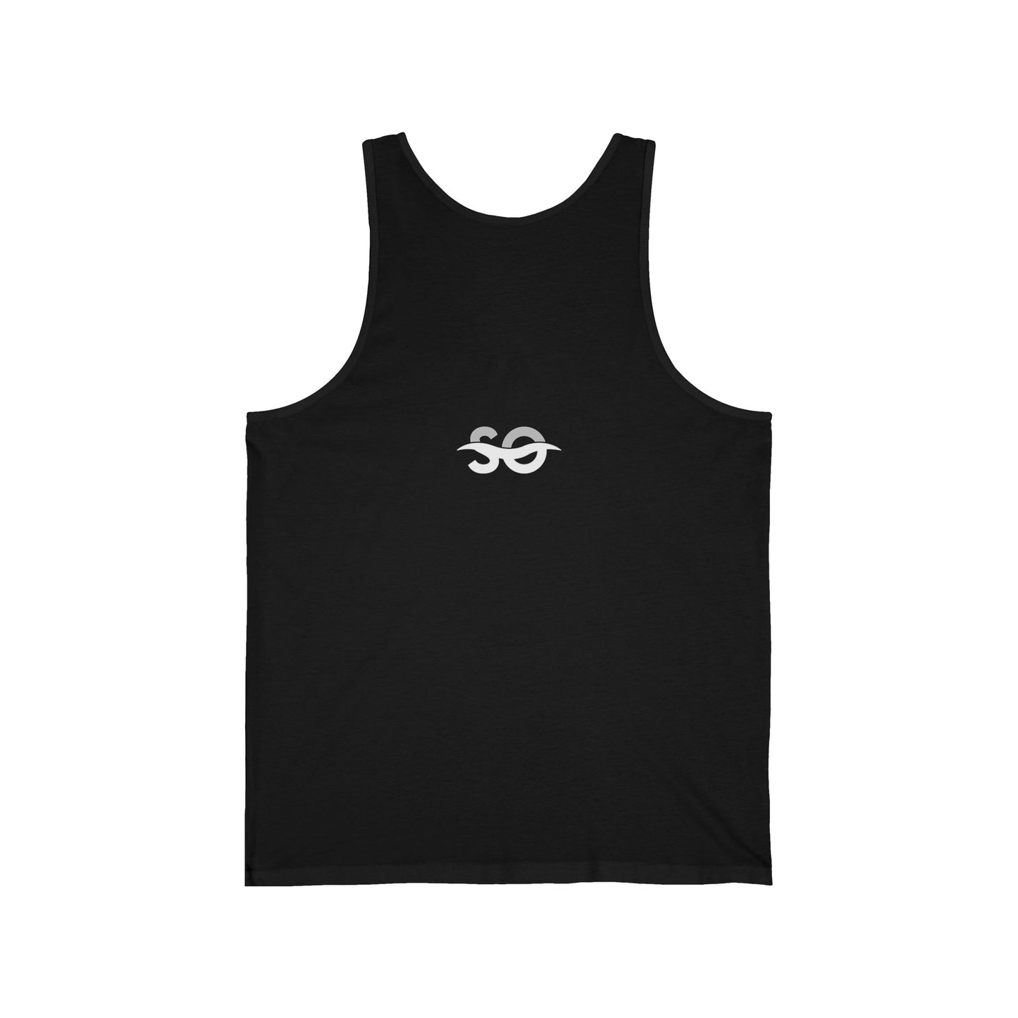 a black tank top with an om symbol on it