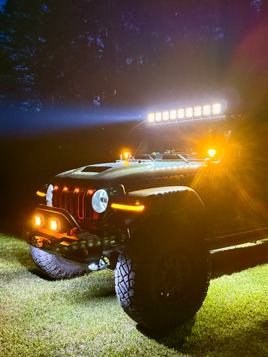 Shoreline Offroad Pro Series Bright White LED 4” Pods with Amber DRL