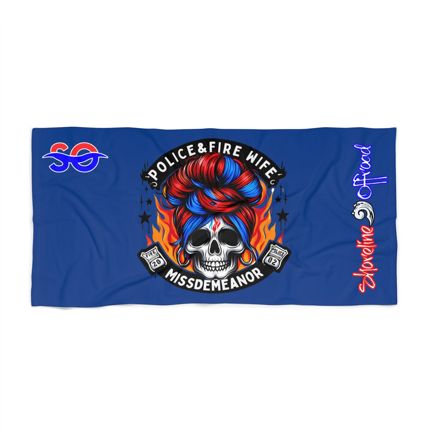 Shoreline Offroad Police Fire Wife Beach Towel