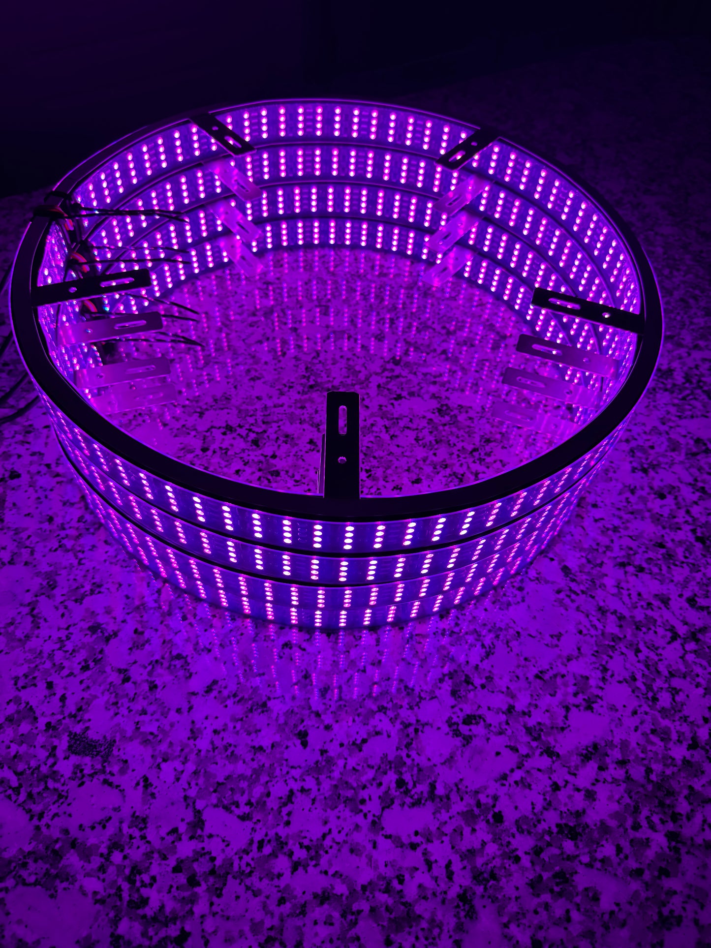 Detailed view of Shoreline Offroad Pro Series RGBIC LED Wheel Lights showing multi-functionality and dynamic modes.