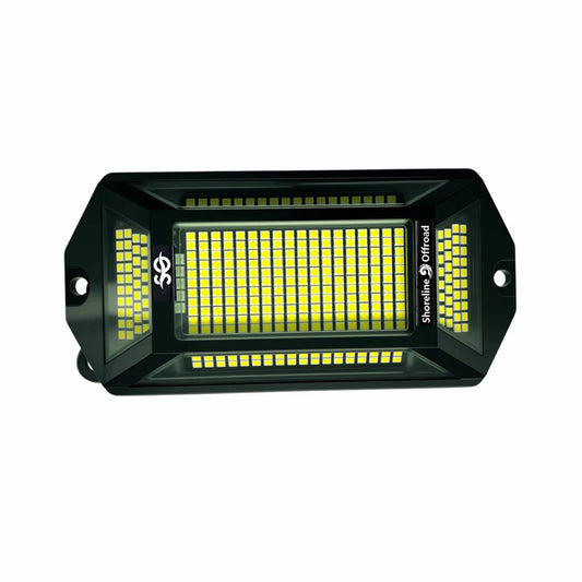 Shoreline Offroad Signature Series 8pc Pure White Rock lights Kit featuring eight bright 6000K LED rock light pods for trucks, UTVs, ATVs, and 4x4 vehicles
