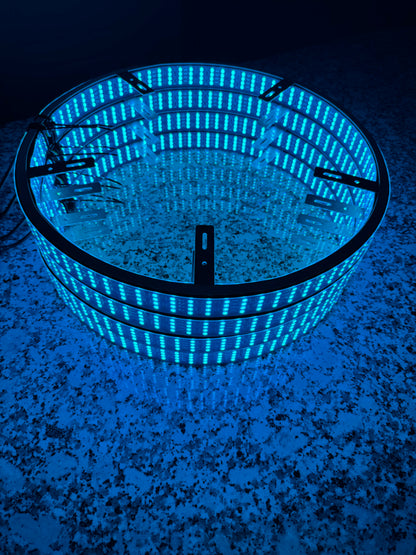 Close-up of Shoreline Offroad Pro Series RGBIC LED Wheel Lights highlighting premium LED chips for brightness.