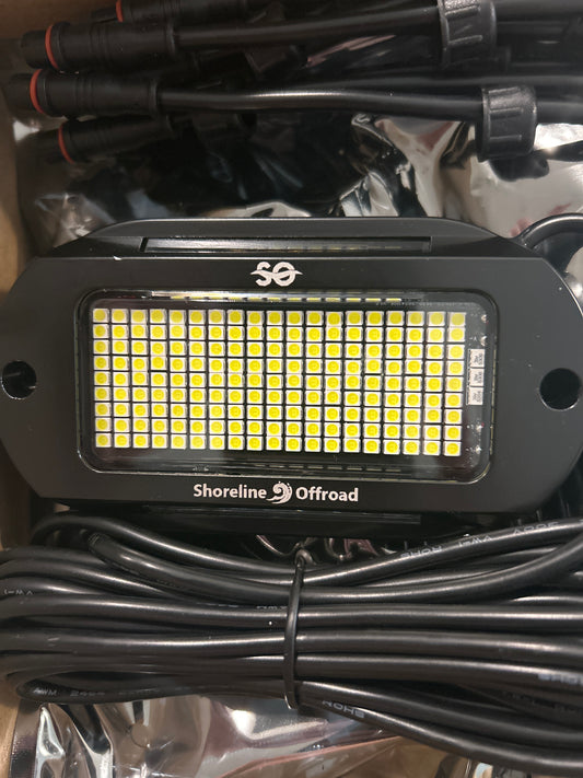 Shoreline Offroad Pro Series 8pc Pure White Rock light Kit